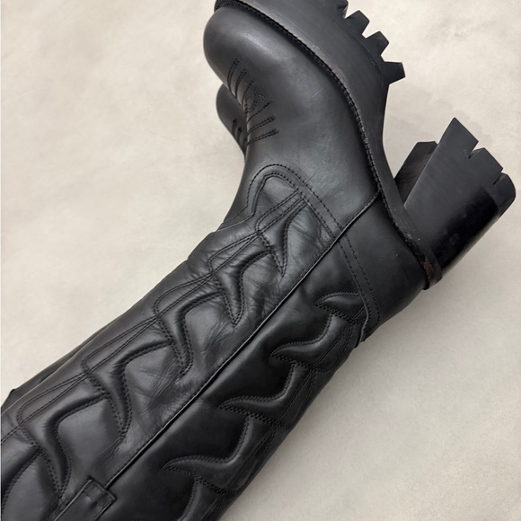 Jeffrey Campbell- women’s “Cowgirl Boots“ black genuine leather Size 8 - Picture 3 of 6